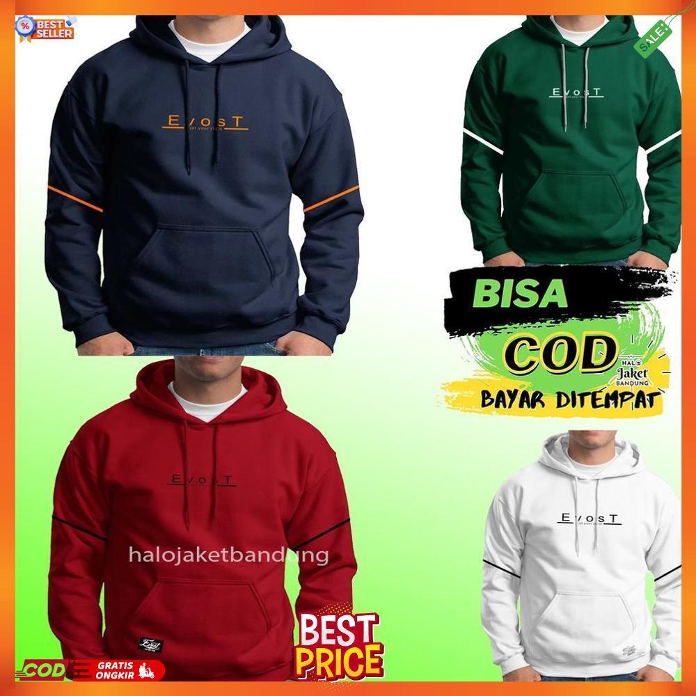 Jaket Sweater Hoodie Pria Distro Evost Original Big Size Jumbo M - Xxl [J3]