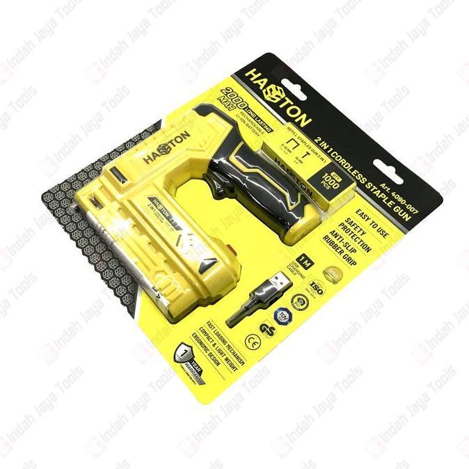 Grosir Hasston 4090-007 Cordless Stapler - Mesin Paku Staples Tembak Baterai
