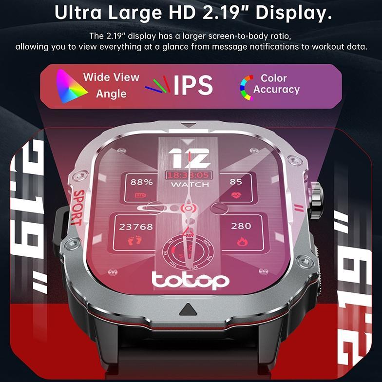 Murah Totop Smartwatch C30Pro Sports Bluetooth Smartband 2.19 Inch Hd Screen Full Touch Bluetooth Ca