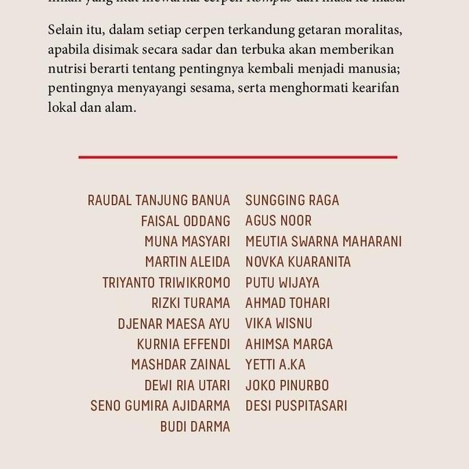 Buku Cerpen Pilihan Kompas 2018 Doa Yang Terapung
