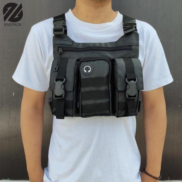 Baepack Tas Dada Pria Waterproof Anti Air Tactical Ala Brimob Military TNI Shaga Original - Chest Ba
