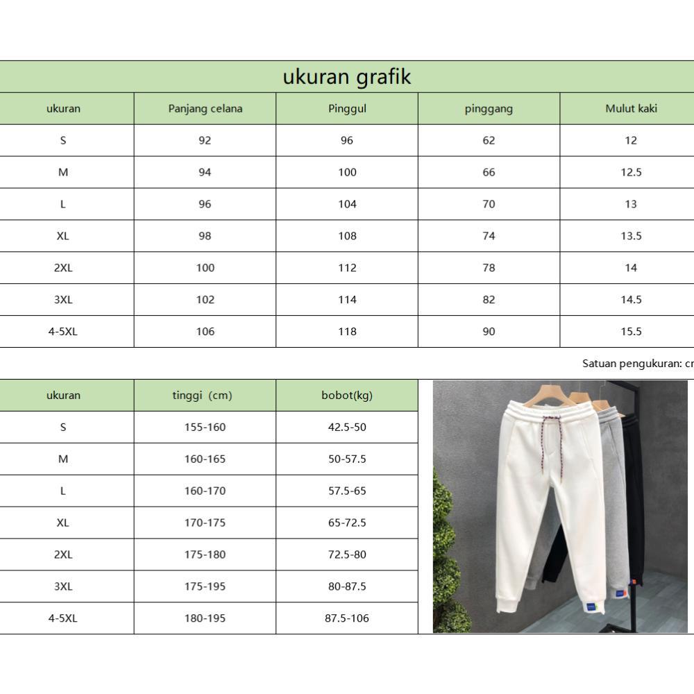 100% AMAN celana panjang pria jogger wafel casual cowok kekinian korean style hitam putih standar or