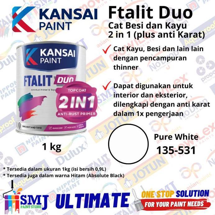 CAT MINYAK KAYU BESI FTALIT DUO (2 IN 1 ANTI KARAT) 1 KG