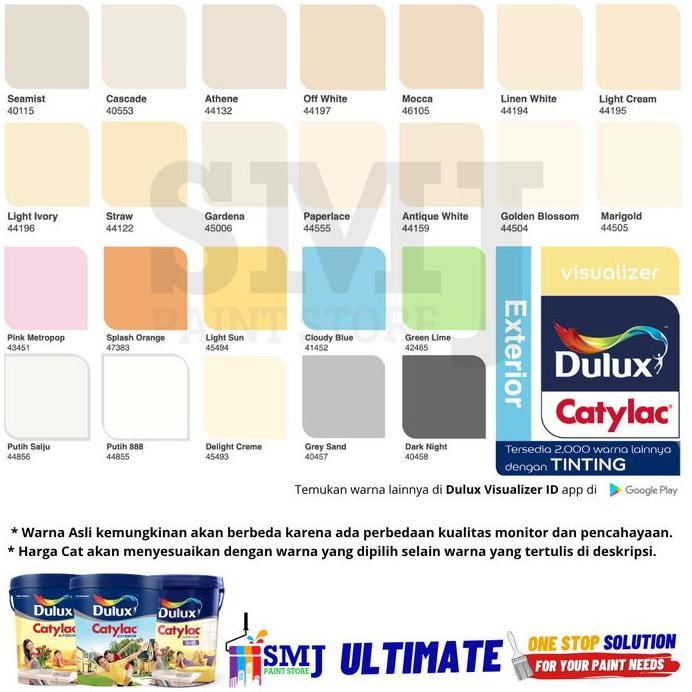 CAT TEMBOK EXTERIOR DULUX CATYLAC EXTERIOR WARNA 5 KG