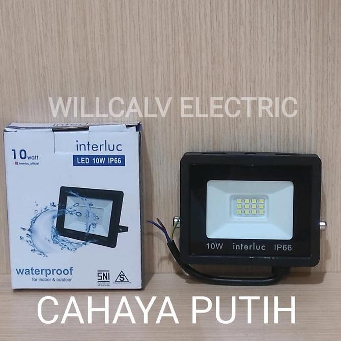 INTERLUC LAMPU SOROT LED 10W 10 WATT IP66 / LAMPU SOROT LED 10W 10 WATT IP66 INTERLUC