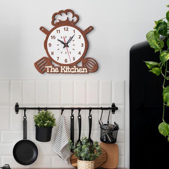 Jam hiasan Dinding Estetik Unik Dapur The Kitchen JD0013 jam  dinding
