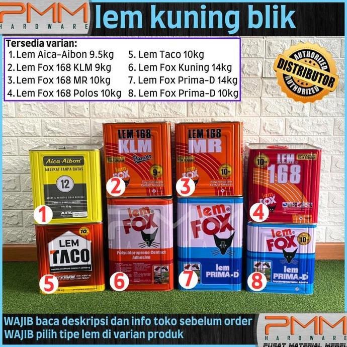 Lem kuning AICA 12 lem HPL Triplek contact adhesive