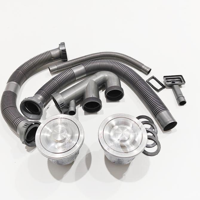 Kitchen Sink 2 Lubang Hitam / Wastafel Cuci Piring 2 Lubang 8245 / Bak Cuci Piring 2 Lubang Stainles
