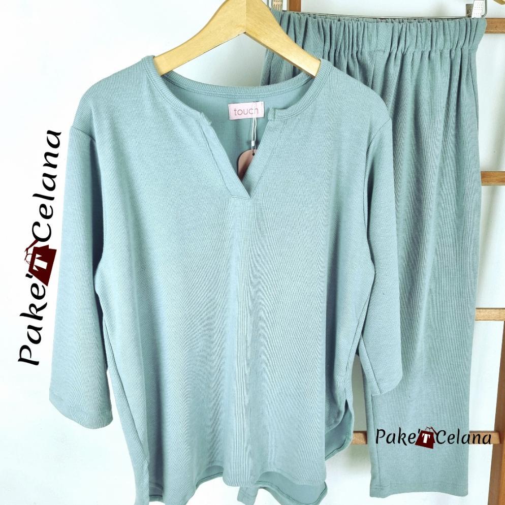 Berkualitas Setelan Wanita Terbaru 2026 One Set Misty Knit Premium Import Ld 130 Xxl  Jumbo Bb 80 Kg