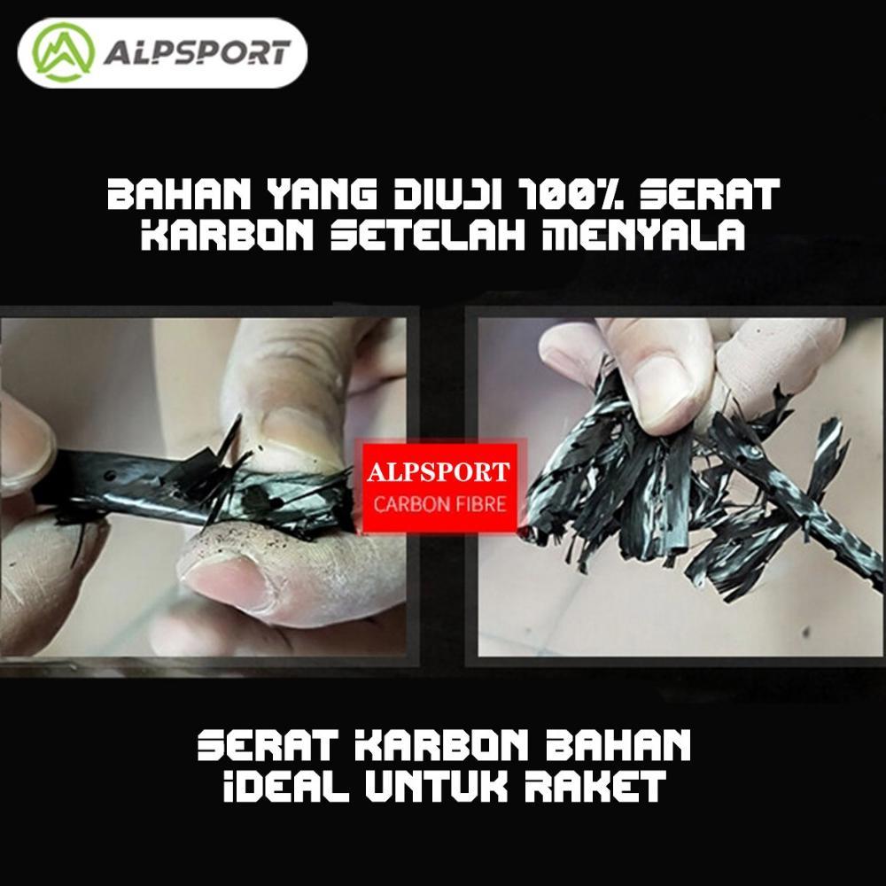 BESTPROMO ALPSPORT GJ Max 35LBS 10U 52G Raket Bulutangkis Ungu/Hitam/Merah Senar Grip Terpasang Prem