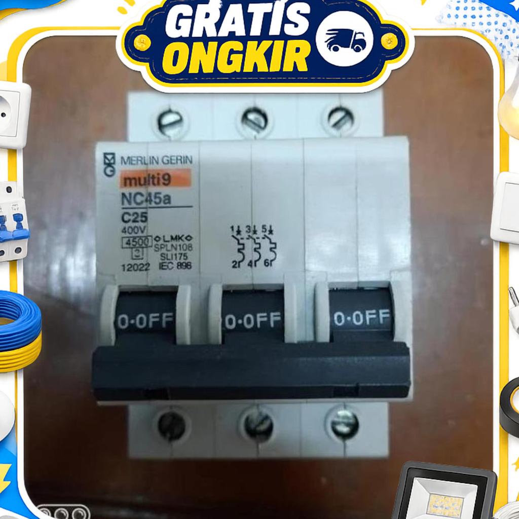 Mcb Merlin Gerin 3P 25A/32A Original