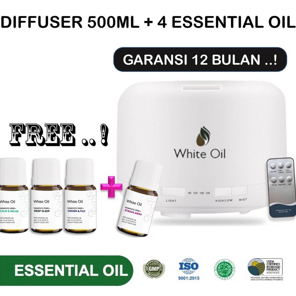 Diffuser 500Ml Free 4 Essential Oil By White Oil