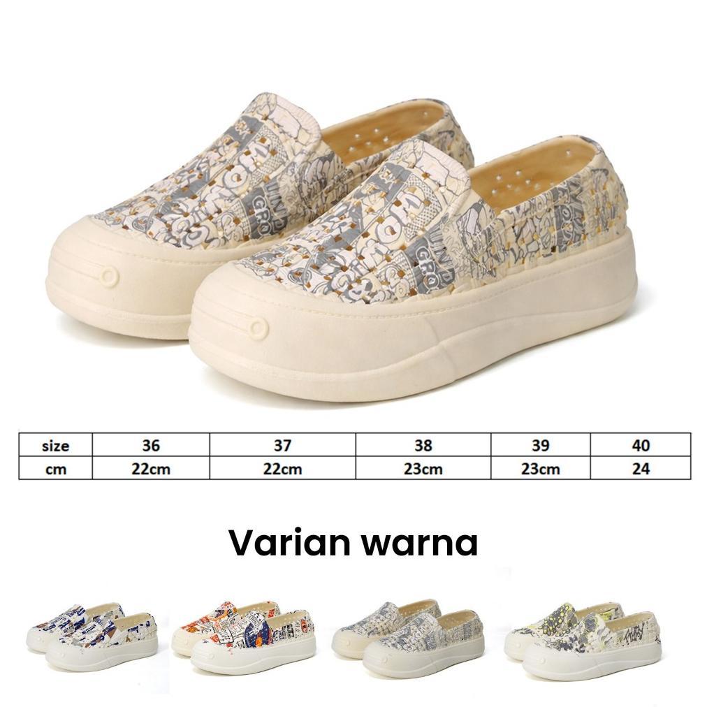 promo ruimo sepatu sneakers slip-on wanita terbaru  korean style - 2180