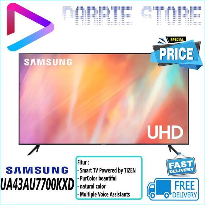 SAMSUNG 43 INCH UA43AU7700KXXD CRYSTAL UHD SMART 43AU7700 UA43AU7700