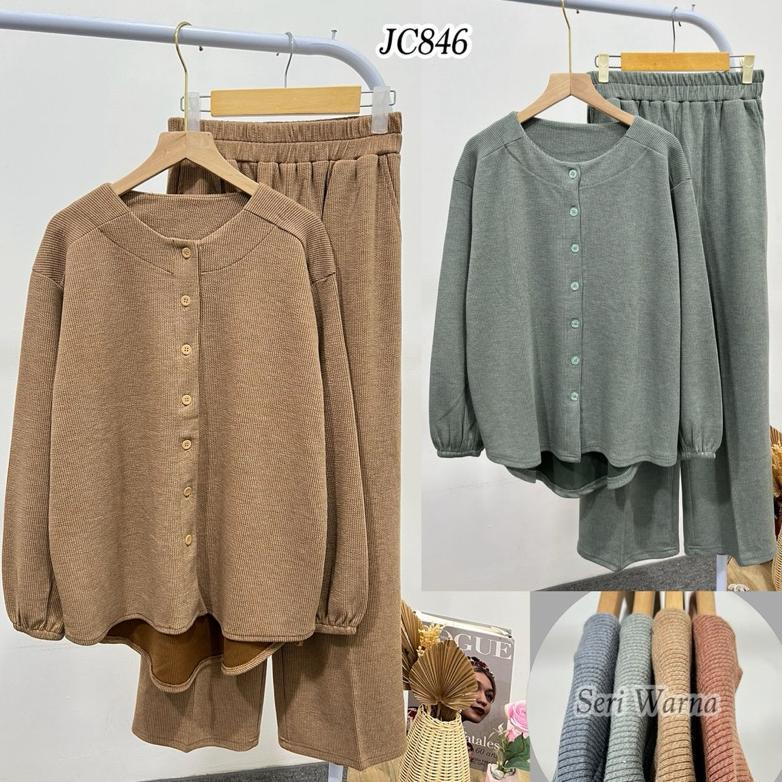 Sale Like&Buy Oneset Aurel Stelan Knit Busui Frendly || Set Rok Busui Knit
