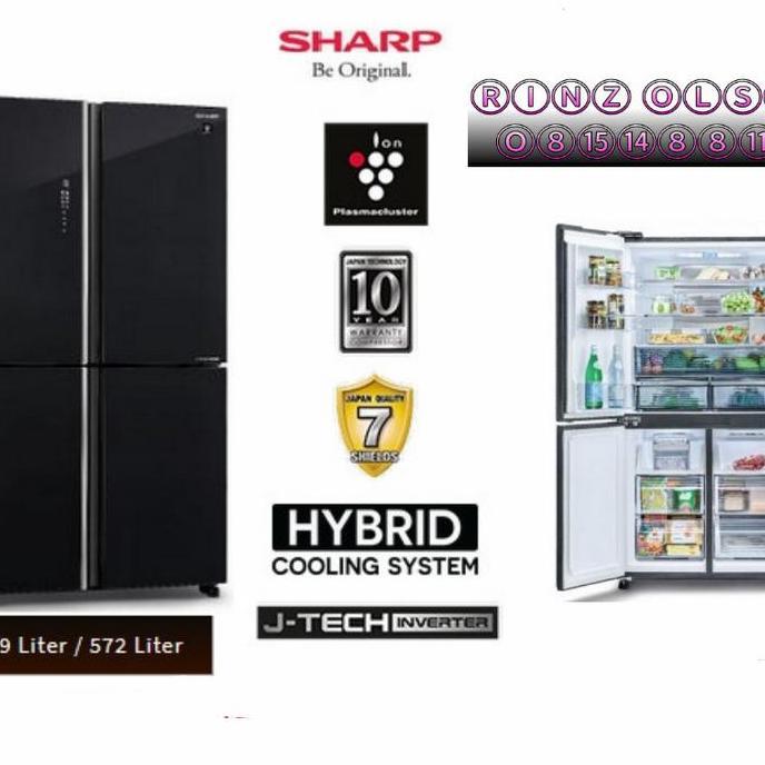 KULKAS SHARP SJ-IF91PG GB SIDE BY SIDE 4 PINTU HYBRID ION SJIF91PGGB