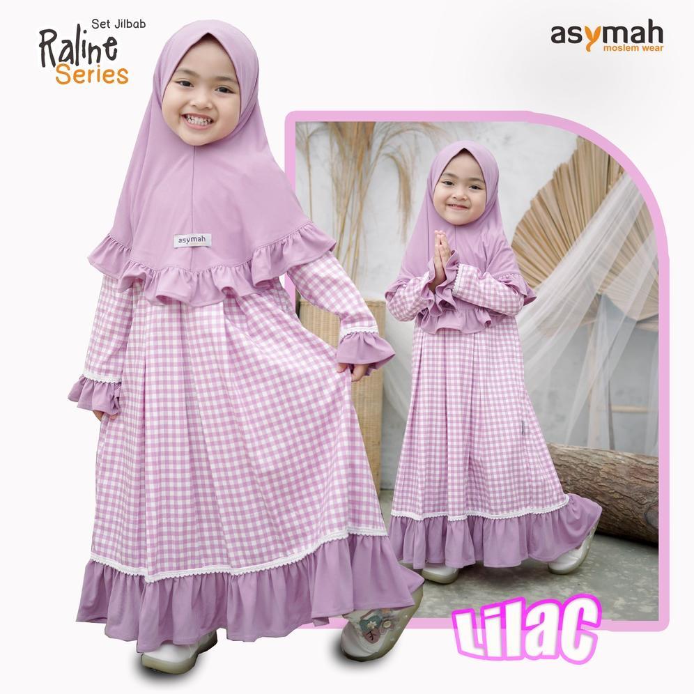 - Gamis Dress Anak Katun Jepang Warna Lilac Raline Series