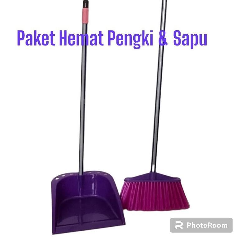Hot Product Set Sapu Pengki Bossy Indostar/Alat Pembersih/Broom Set Dustpan/Sapu Pengki 2In1