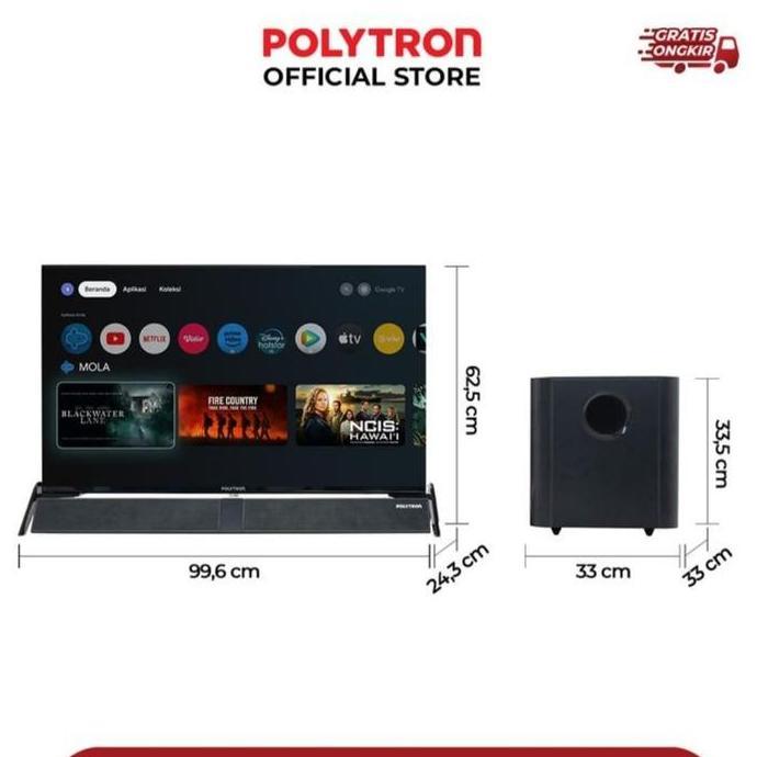 TV ANDROID POLYTRON 43 INCH SOUND BAR/POLYTRON ANDROID TV 43 INCH GOOGLE TV/POLYTRON 43 INCH ANDROID