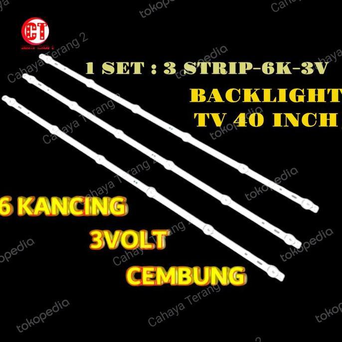BACKLIGHT TV LED SHARP 40 INCH LAMPU BL 6K (1 SET 3 STRIP) PM99