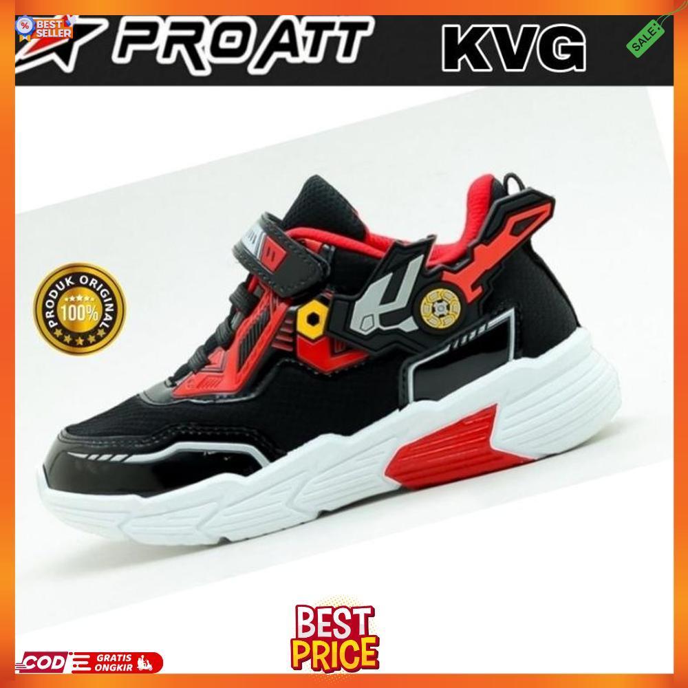 PRO ATT SEPATU SEKOLAH ANAK LAKI COWOK FASHION KARET ANTI SLIP KRETEKAN TEMPEL TANPA TALI ORIGINAL [