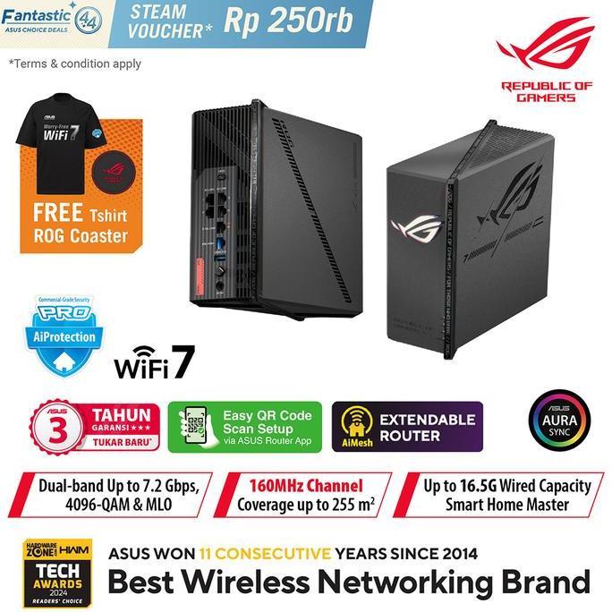 Asus Rog Strix Gs-Be7200X Wireless Router Dual Band Gaming Router Gs Be 7200X