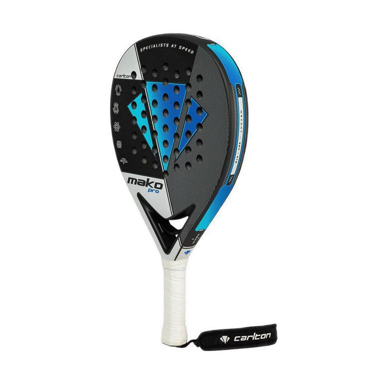 New Deals Carlton Mako Pro Unisex Padel Racket - White/Blue