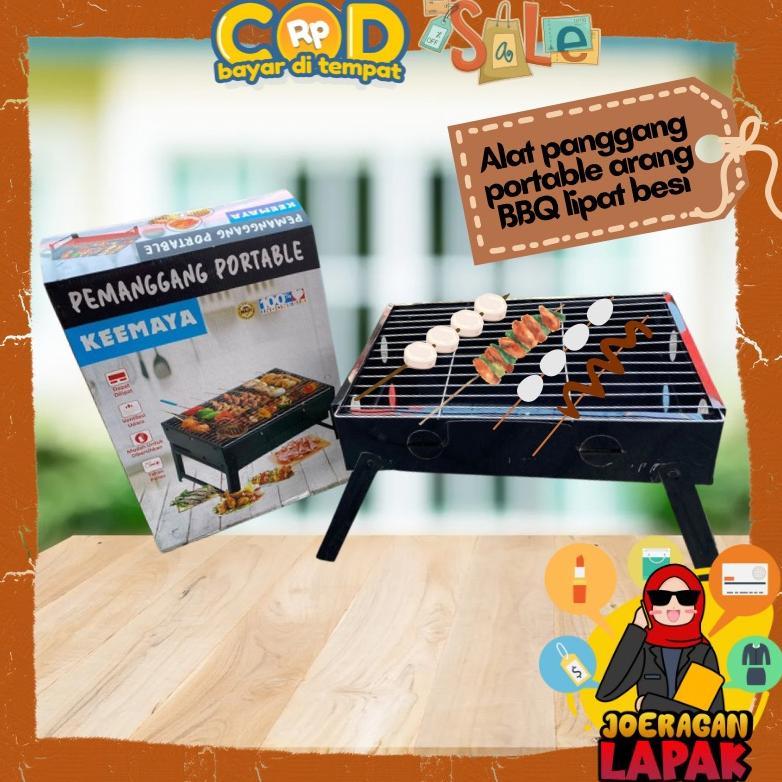 ALAT PEMANGGANG PANGGANGAN ARANG PORTABLE BBQ GRILL PEMBAKARAN BAKAR BAKARAN BESI STAINLESA KEEMAYA 