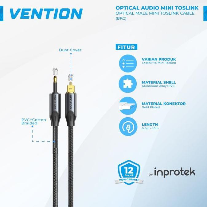 Vention Kabel Audio Digital Optical Toslink Audio Optik
