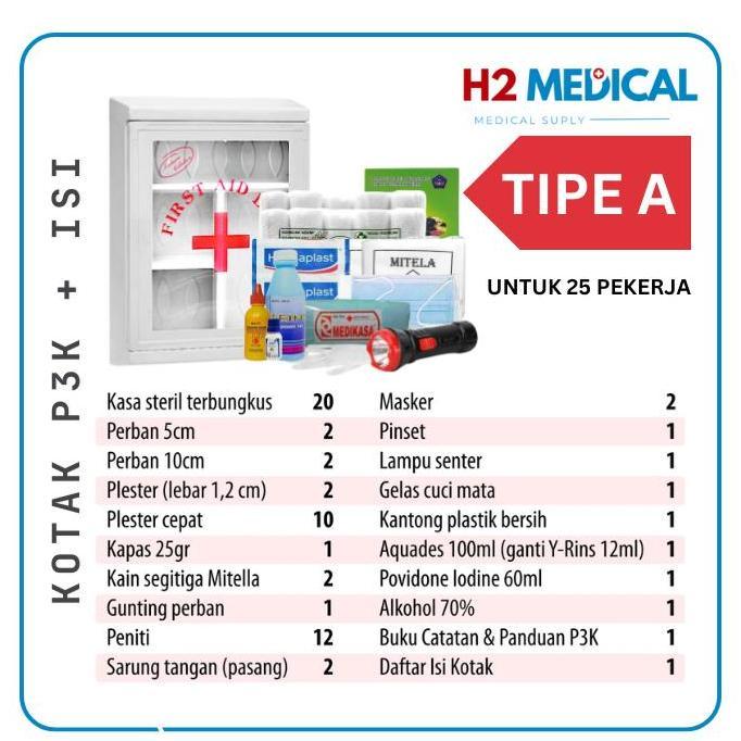 KOTAK P3K PLUS ISI LENGKAP P3K TIPE A TIPE B (TERBAIK) (TERBARU) (TERMURAH)