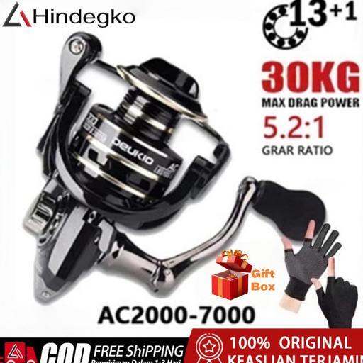 bestpromo reel pancing deukio reel spinning saltwater ac2000-7000 fishing reel 12kg max drag 5.2:1 s