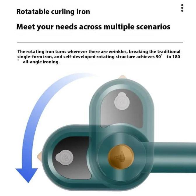 Setrika Uap Mini Elektrik Portable Dry Iron Permukaan Titanium 150C 30W 2in1 untuk Keluarga Kecil & 