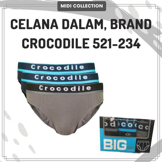 DN21 >> Celana Dalam / Sempak / Daleman Pria CROCODILE ART 521-234 Karet Boxer