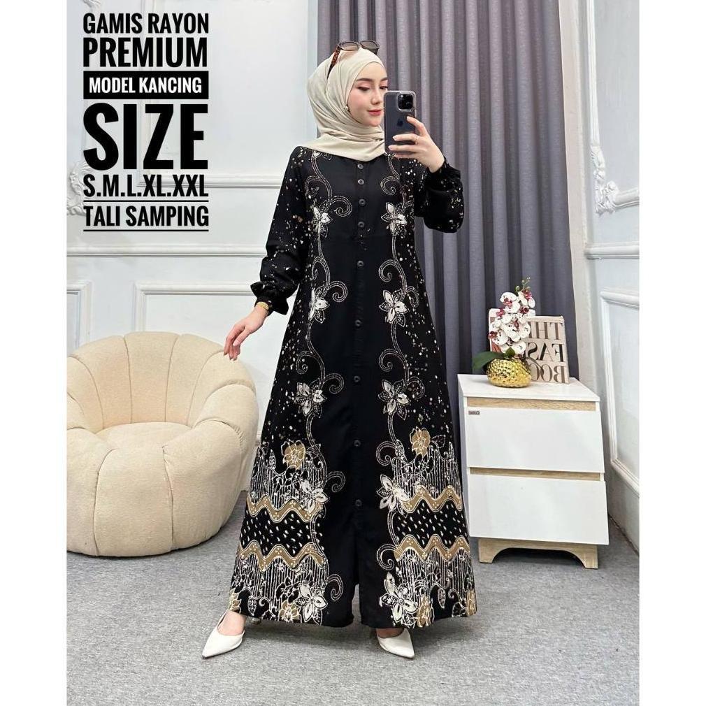 Grosir Batik Usman - Terbaru Gamis Twill Rayon Premium Ori Pekalongan Cap Malaman Home Dress Muslim 