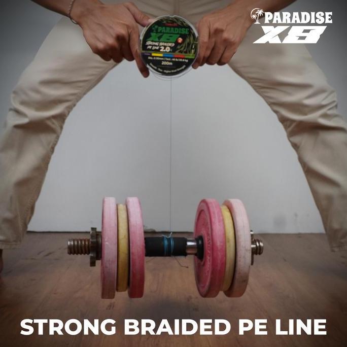 Tornado Senar Paradise X8 200M 300M Senar Untuk  Pancing  Laut Multicolor | SPE (TERBAIK) (TERBARU) 
