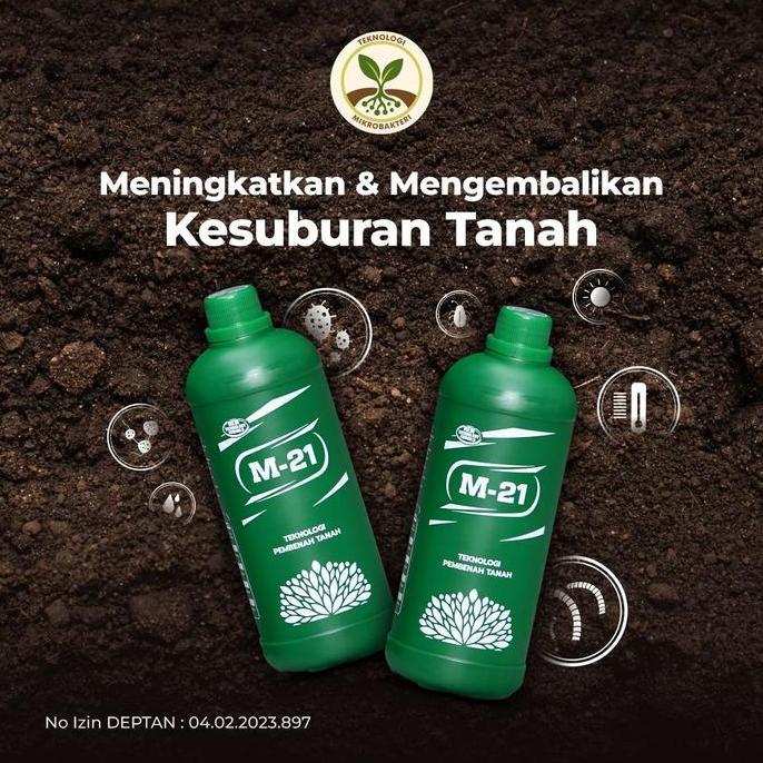 M21 Dekomposer dan Pembenah Penyubur Tanah dan  Tanaman Pupuk Teknologi Mikrobakteri isi 1 Liter (TE