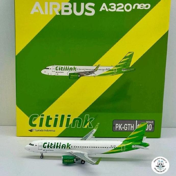 Diecast Pesawat Citilink Airbus A320neo Skala 1:400 PK-GTH