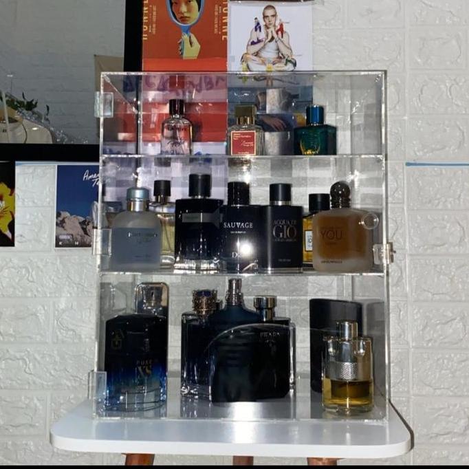 Display Farfum/ Akrilik Rak Farfum/ Organizer Farfum Tools