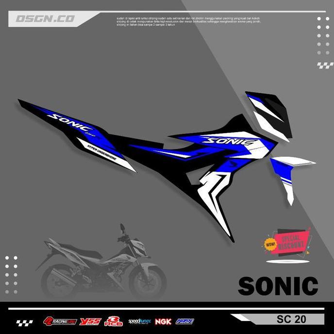 Striping Variasi Honda Sonic 150R / Sticker Honda Sonic variasi motif simple keren kode 20