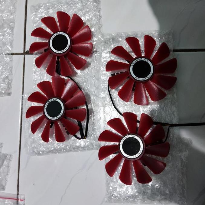 Fan kipas Vga XFX Dual Fan 85mm 4pin MERAH RX 570 580 UNIVERSAL ori