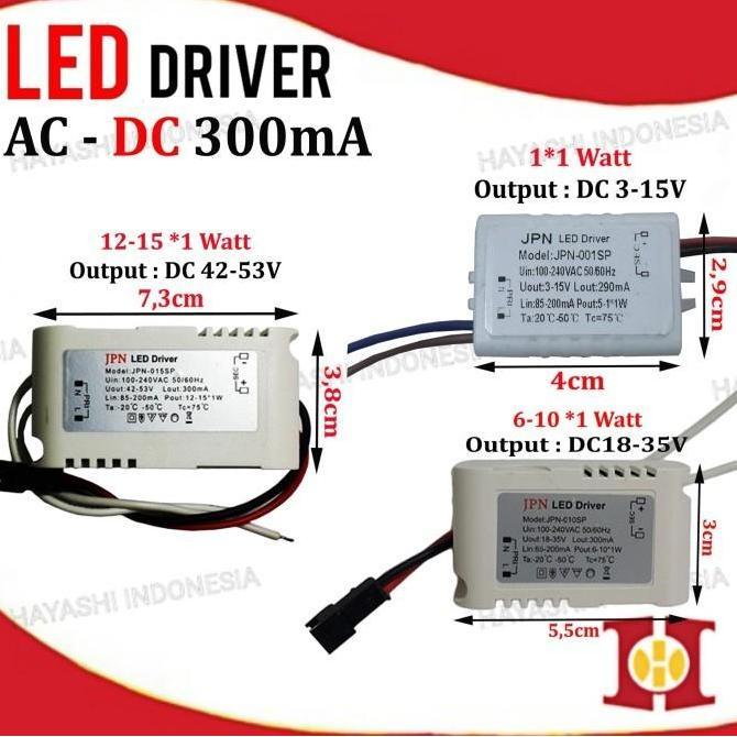 LED Driver Adaptor Trafo Lampu Panel Downlight 3-5W 6-10W 12-15W Watt