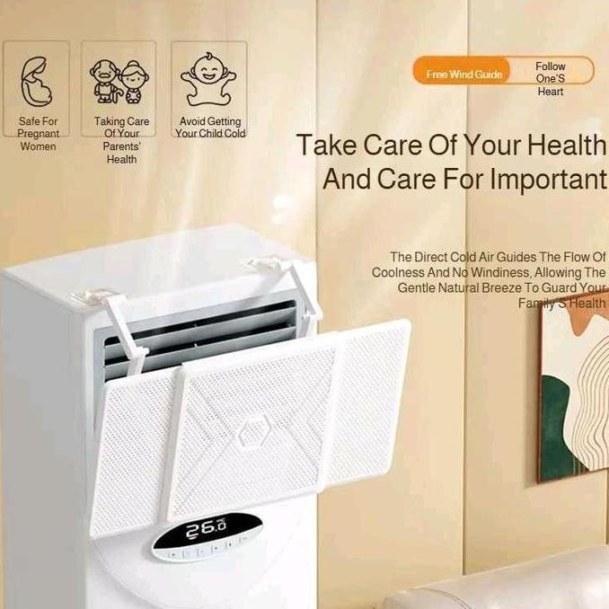 DB170 - Cover Penahan Angin Indoor AC Stading Penghalang Hembusan AC Berdiri Talang AC Reflector Cov