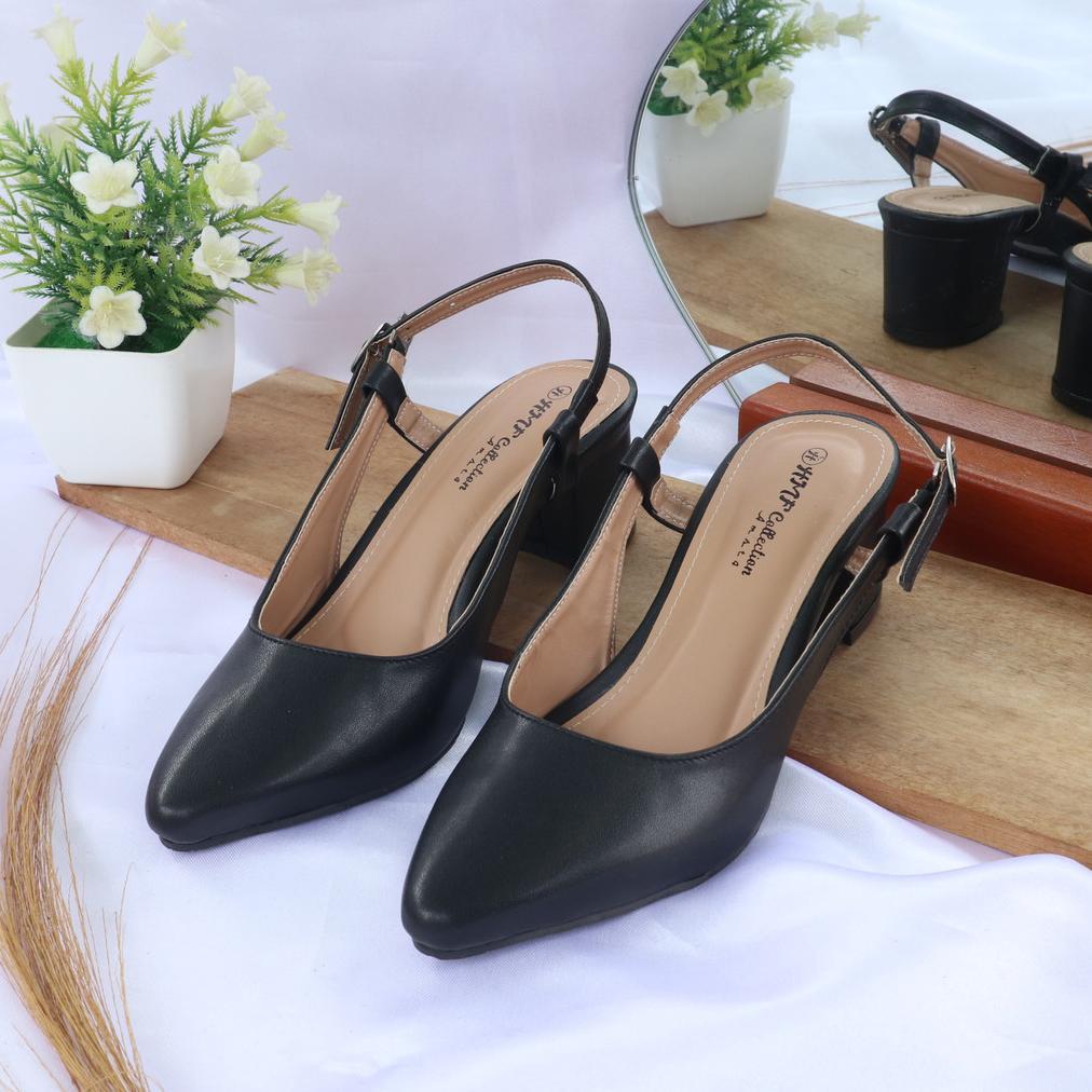 PREMIUM HMF Mojina Sepatu Heels Mules Wanita NB06