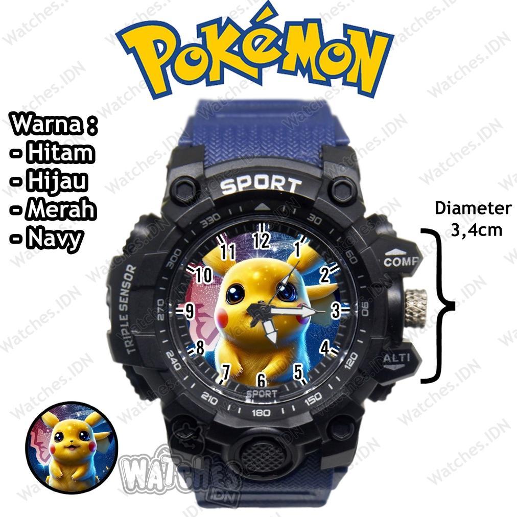 official jam tangan anak lucu karakter pokemon anti air terbaru