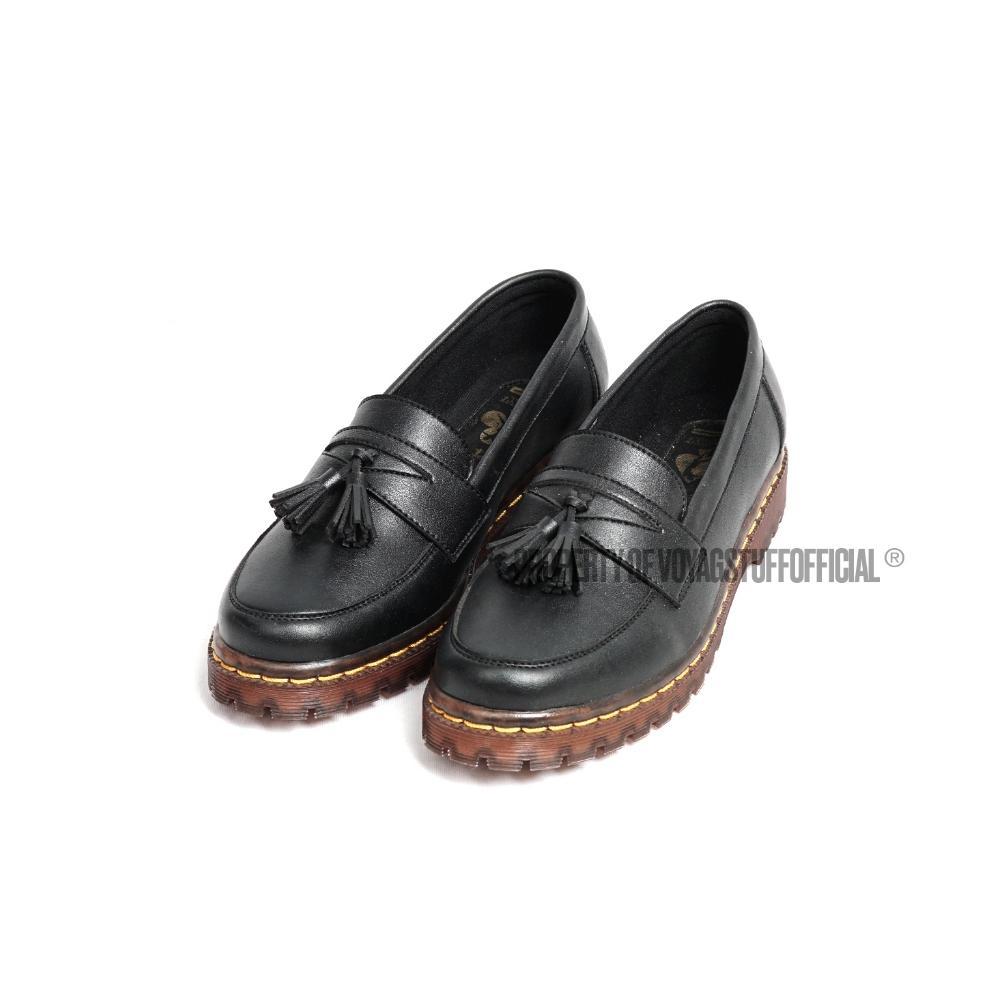 Hemat Voyagstuffofficial - Penny Loafers Vava V1  Black Kulit Wanita