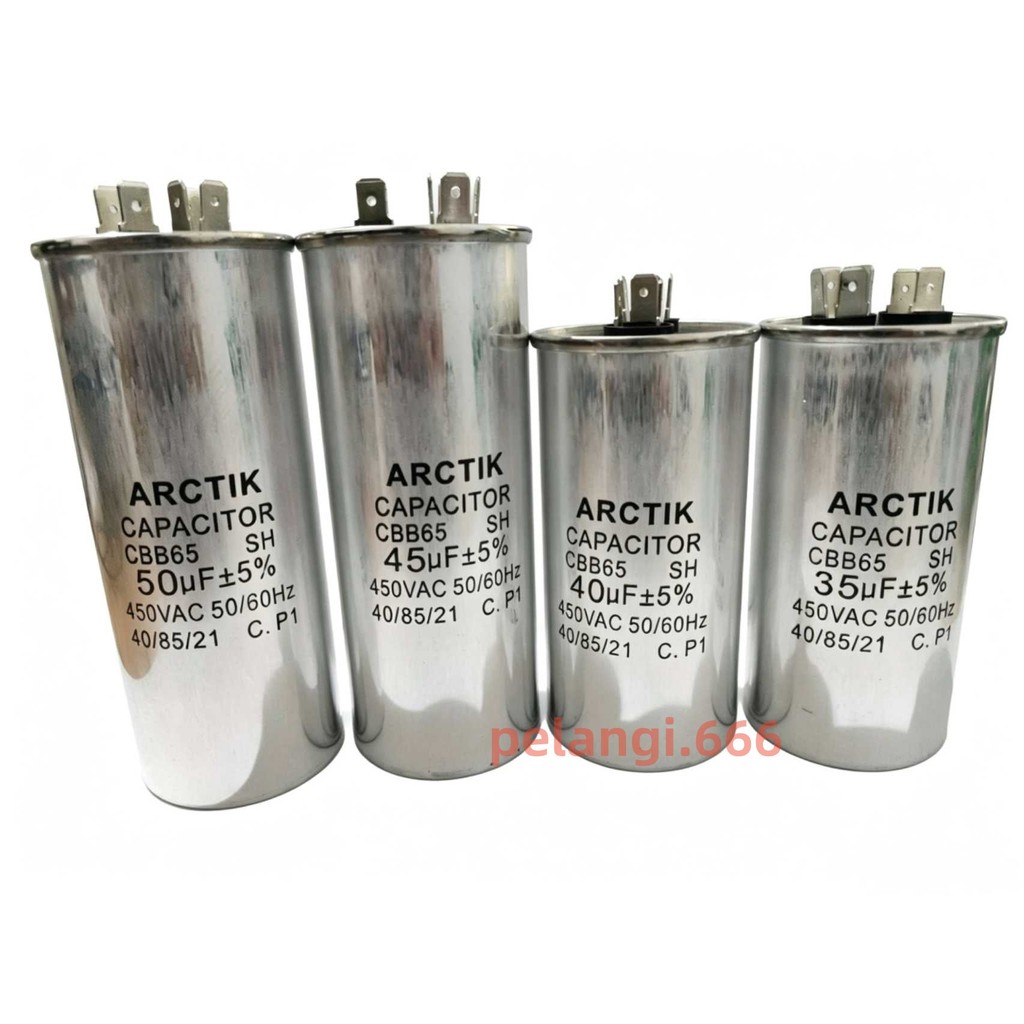 (3) Kapasitor AC 2 Kaki CBB65 15/20/25/30/35/40/45/50 UF /Capasitor
