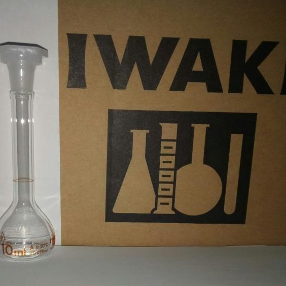 Labu Ukur / Flask Volumetric Iwaki 10Ml,25Ml,50Ml,100Ml (Original) Perlengkapan Laboratorium