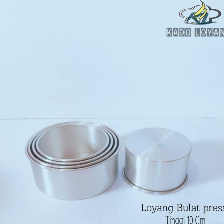 Loyang Bulat Press, Loyang Kue Bulat 16, 18, 20, 22 Cm Tinggi 10 Cm Kualitas Bahan 0,8 Mm