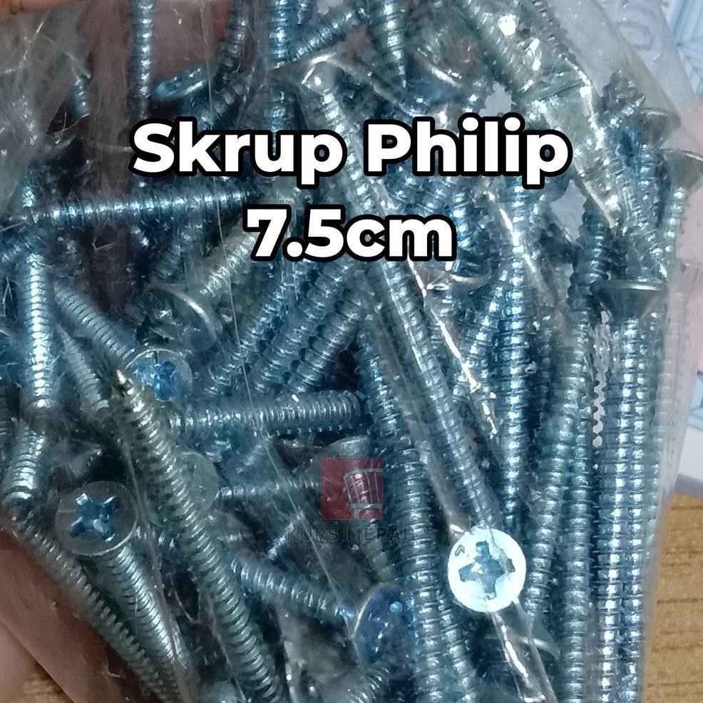 Skrup Philip 7.5Cm Sekrup Bungkusan (100 Pcs)