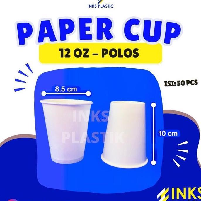 PAPER CUP 12 OZ POLOS PAPER CUP KERTAS 12 OZ